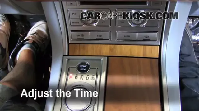 2009 Jaguar XF Luxury 4.2L V8 Reloj Fijar hora de reloj